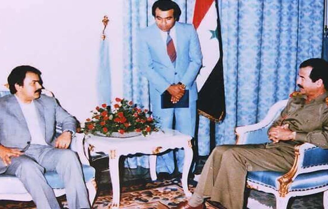 مسعود رجوی در دامان صدام